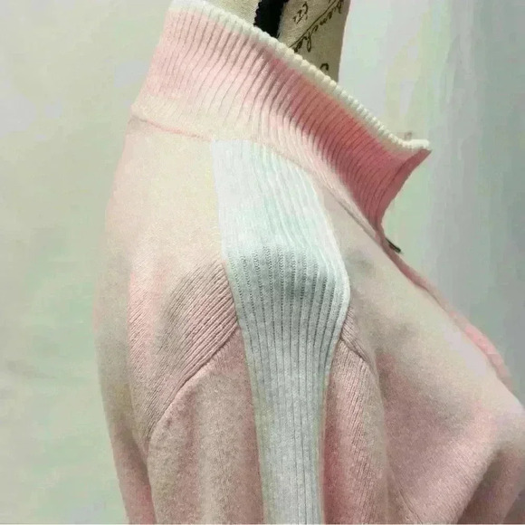 L-RL Ralph Lauren Active Womens Pink Sweater size Large Zip up - Picture 7 of 11